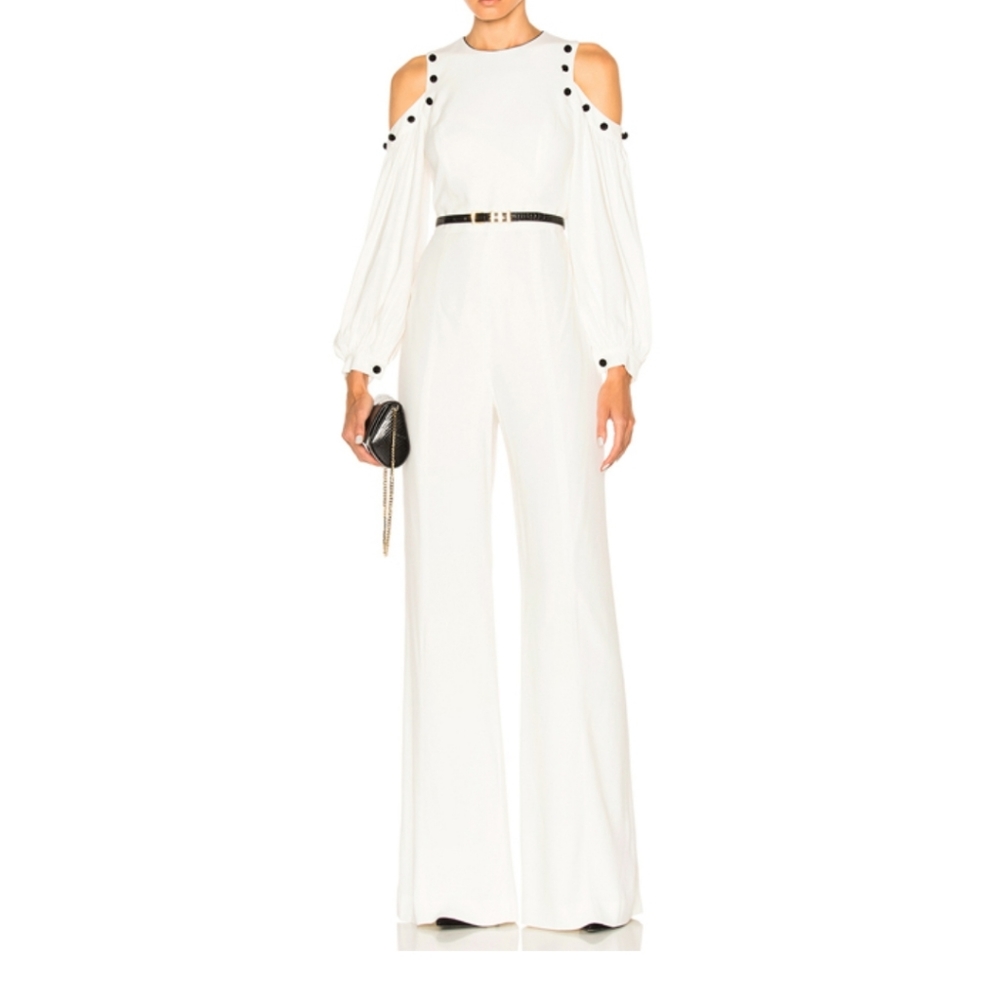 ❗ Alexis Jumpsuit white Cold shoulder